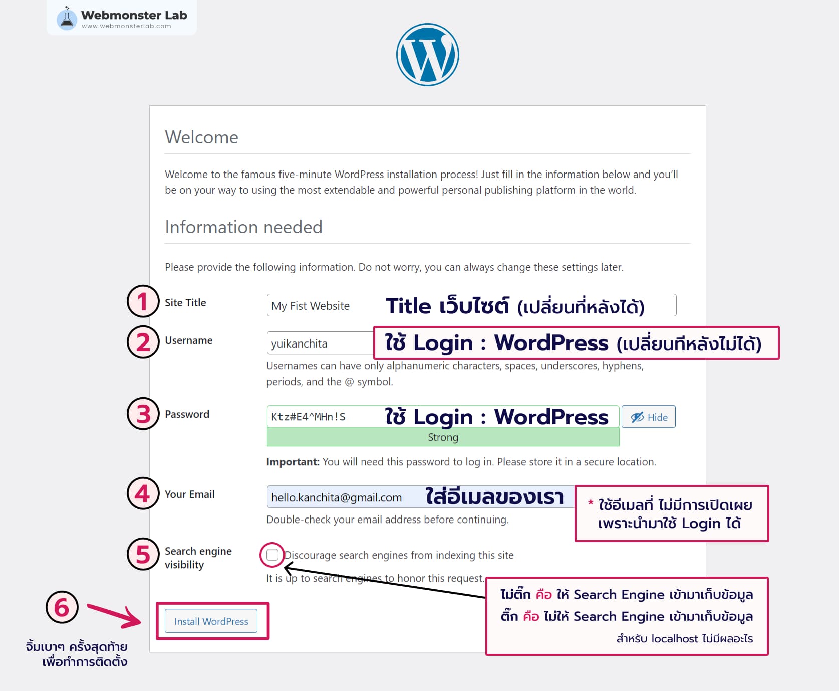 installation-wordpress-on-windowns-xampp-18-welcome-5min-info